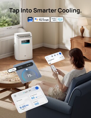 Dreo 8,000 BTU 120-Volt Portable Air Conditioner with Remote, White (DRHAC012S)