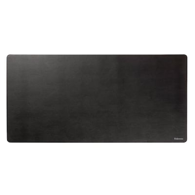 Fellowes Faux Leather Dual Sided Desk Pad, 31.5 x 15.75, Black/Gray (100141770)