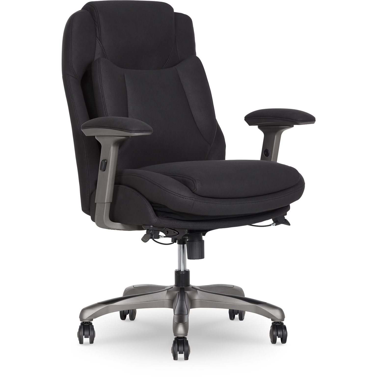 La-Z-Boy Noelin Ergonomic Fabric Swivel Task Chair, Black (52703-BLK)