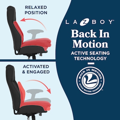 La-Z-Boy Noelin Ergonomic Fabric Swivel Task Chair, Black (52703-BLK)