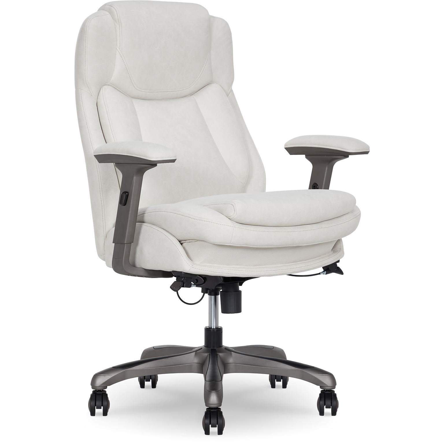 La-Z-Boy Noelin Ergonomic Fabric Swivel Task Chair, Cream (52703-CRM)
