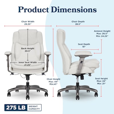 La-Z-Boy Noelin Ergonomic Fabric Swivel Task Chair, Cream (52703-CRM)