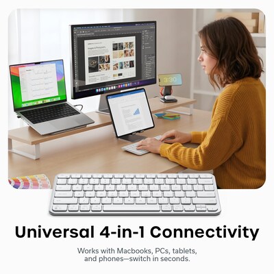 Satechi Slim EX1 Wireless Keyboard, Silver (ST-KEX1S-EN)