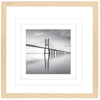 Excello Brands 18 x 18 MDF Square Triple Matted Picture Frame, Ash Wood (PF-TM1818-ASH)