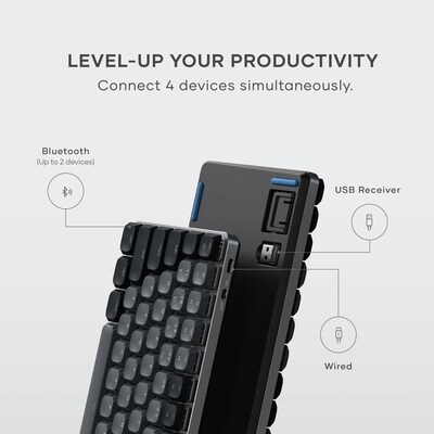 Satechi SM1 Slim Wireless Mechanical Keyboard, Linear Keys, Dark (ST-KSM1DK-EN)