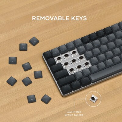 Satechi SM1 Slim Wireless Mechanical Keyboard, Linear Keys, Dark (ST-KSM1DK-EN)