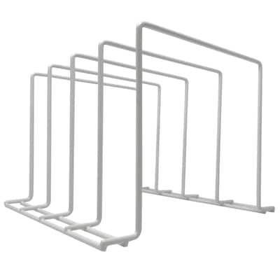 Better Houseware Coated Steel 4-Section Medium Vertical Organizer, White (BTH1493)