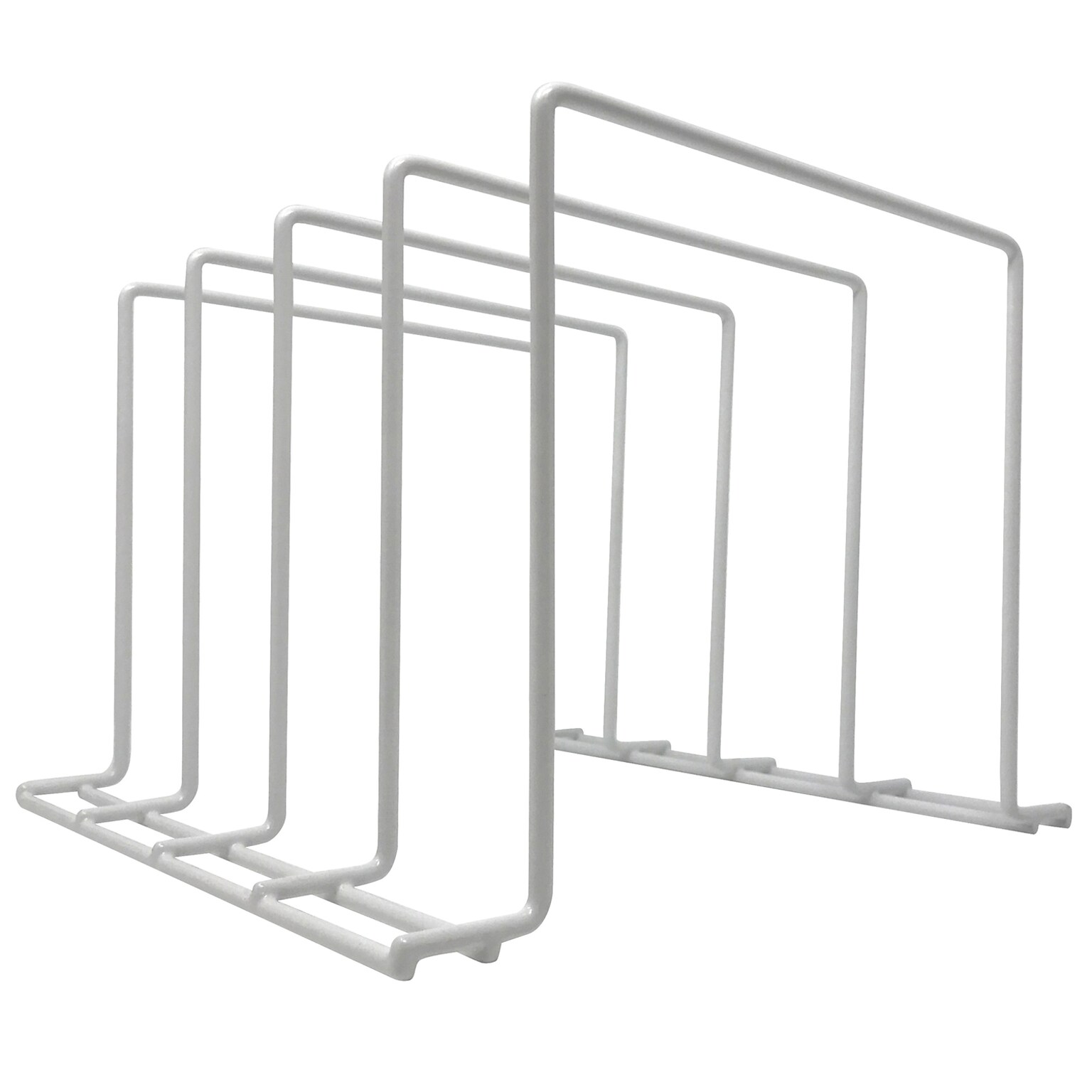 Better Houseware Coated Steel 4-Section Medium Vertical Organizer, White (BTH1493)
