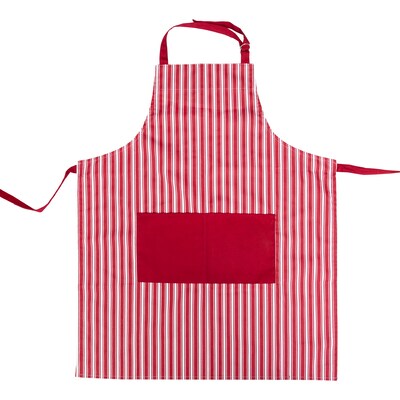 Better Houseware Adjustable Striped Apron, Red (BTH1685R)