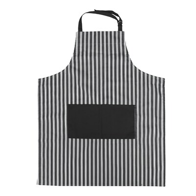 Better Houseware Adjustable Striped Apron, Black (BTH1685E)