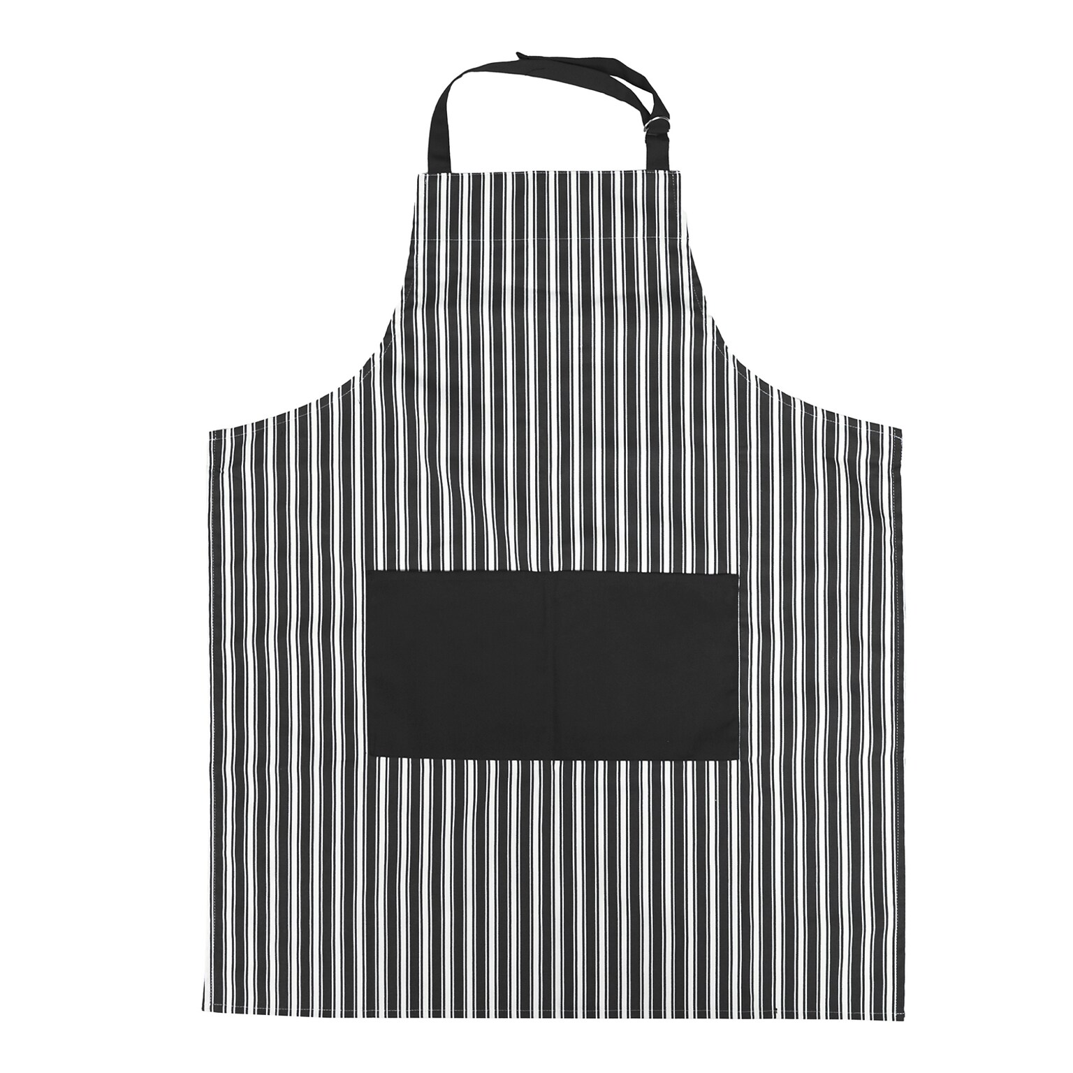 Better Houseware Adjustable Striped Apron, Black (BTH1685E)