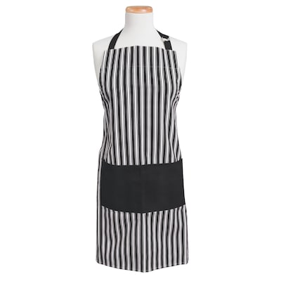 Better Houseware Adjustable Striped Apron, Black (BTH1685E)