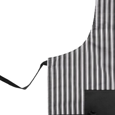 Better Houseware Adjustable Striped Apron, Black (BTH1685E)