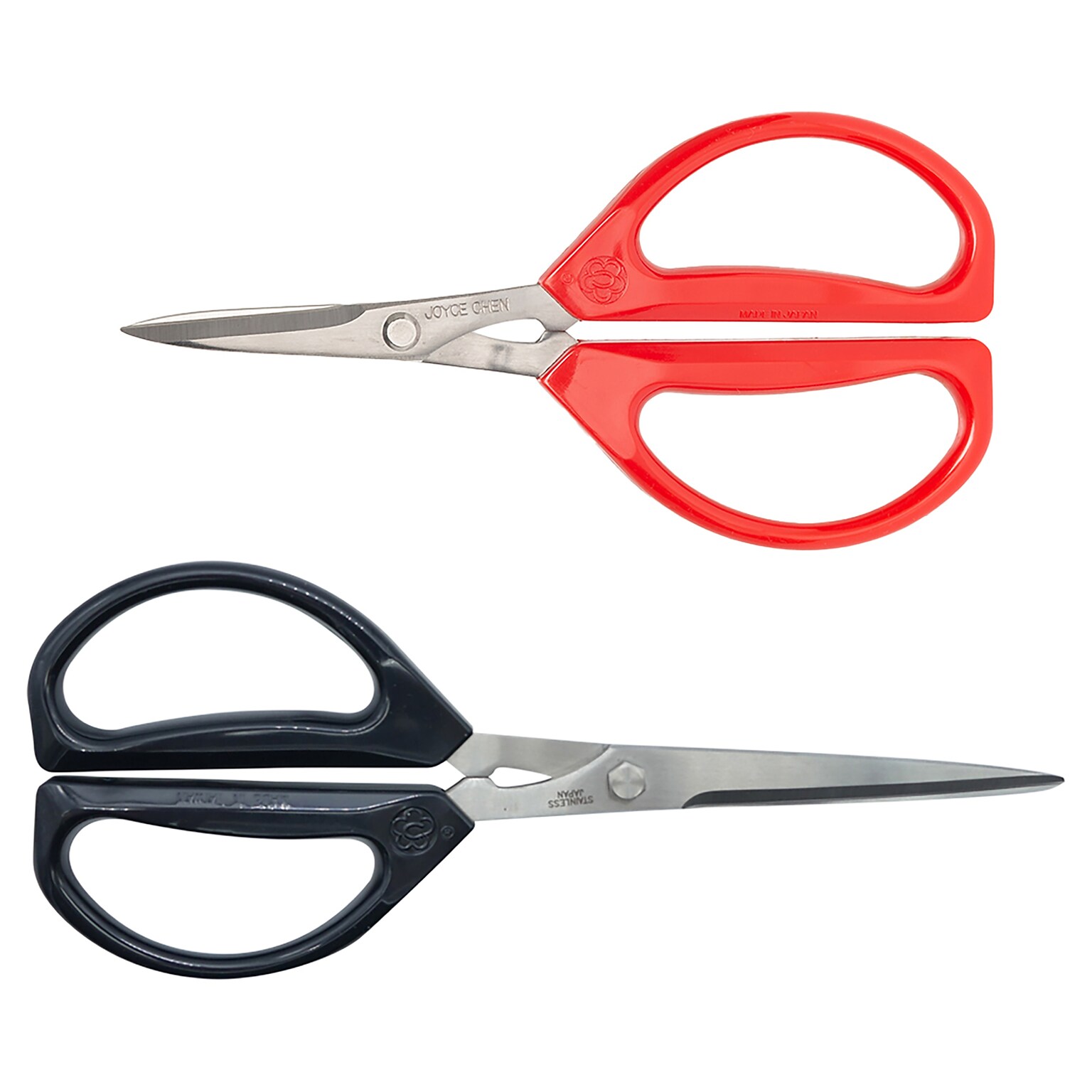 Joyce Chen Deluxe Unlimited Stainless Steel Kitchen Scissor, Dark Navy/Red, 2/Pack (KCHZ06801)