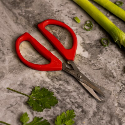 Joyce Chen Deluxe Unlimited Stainless Steel Kitchen Scissor, Dark Navy/Red, 2/Pack (KCHZ06801)