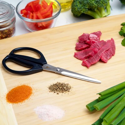 Joyce Chen Deluxe Unlimited Stainless Steel Kitchen Scissor, Dark Navy/Red, 2/Pack (KCHZ06801)