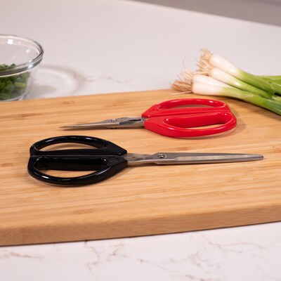 Joyce Chen Deluxe Unlimited Stainless Steel Kitchen Scissor, Dark Navy/Red, 2/Pack (KCHZ06801)