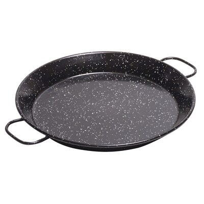 Ringg Outdoor Enameled Carbon Steel 18 in. Frying Pan, Black (PP18)