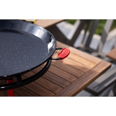 Ringg Outdoor Enameled Carbon Steel 18 in. Frying Pan, Black (PP18)