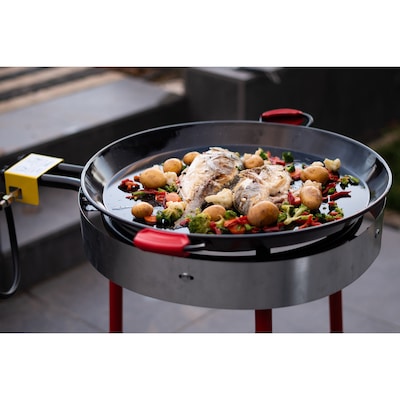 Ringg Outdoor Enameled Carbon Steel 18 in. Frying Pan, Black (PP18)