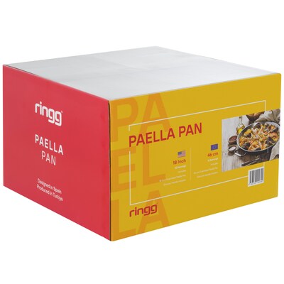 Ringg Outdoor Enameled Carbon Steel 18 in. Frying Pan, Black (PP18)