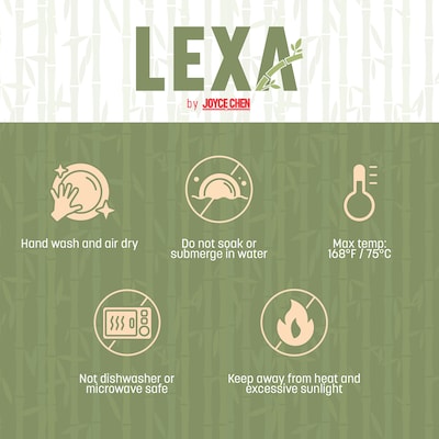 LEXA by Joyce Chen Bamboo Bowl Set, 3-Piece, Natural (LX3BSS-NTL)