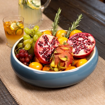 LEXA by Joyce Chen 12-In. Bamboo Fruit Bowl, Navy (LX12FRB-NVY)