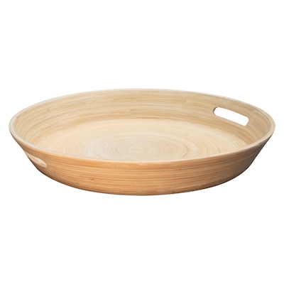 LEXA by Joyce Chen 16-In. Bamboo Serving Tray with Cutout Handles (LX16HST-NTL)