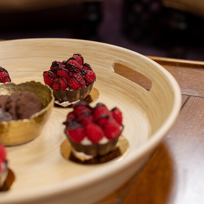 LEXA by Joyce Chen 16-In. Bamboo Serving Tray with Cutout Handles (LX16HST-NTL)