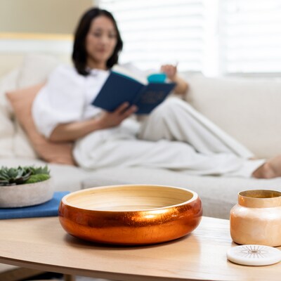 LEXA by Joyce Chen 12-In. Bamboo Fruit Bowl, Copper (LX12FRB-CPR)