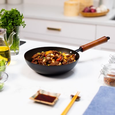 Joyce Chen Classic Carbon Steel 9.5 in. Frying Pan, Black (J21-0509)