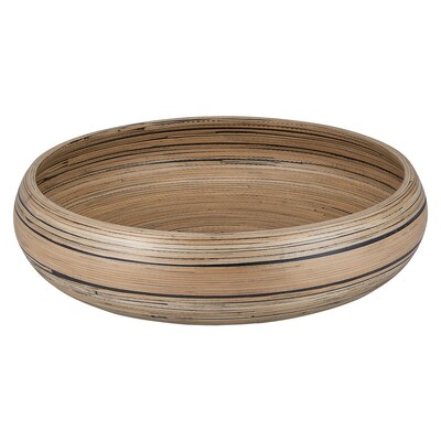 LEXA by Joyce Chen 12-In. Bamboo Fruit Bowl, Black/Natural (LX12FRB-BKB)