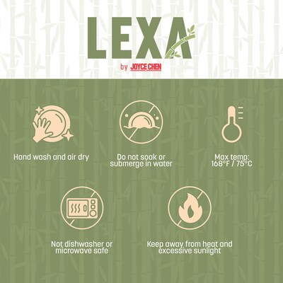 LEXA by Joyce Chen 12-In. Bamboo Fruit Bowl, Black/Natural (LX12FRB-BKB)