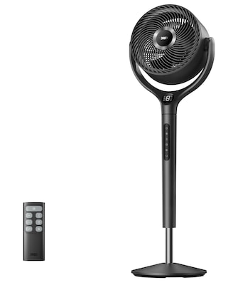 Dreo 9 Oscillating Pedestal Fan, 9-Speed, Black (DRHPF023)