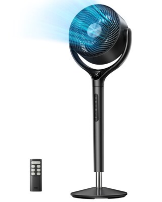 Dreo 9 Oscillating Pedestal Fan, 9-Speed, Black (DRHPF022)