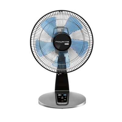 Rowenta Turbo Silence Table Fan 12 Oscillating Pedestal Fan, 5-Speed, Black (VU2660U2)