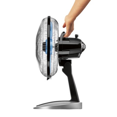 Rowenta Turbo Silence Table Fan 12" Oscillating Pedestal Fan, 5-Speed, Black (VU2660U2)