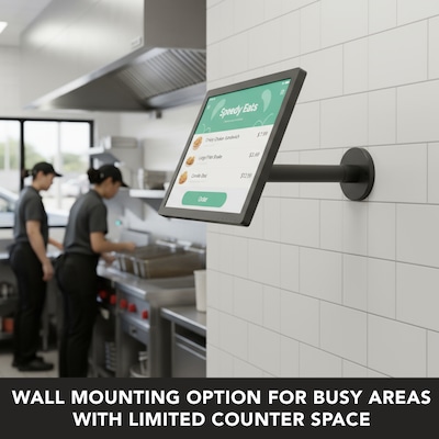 Mount-It! Point-of-Sale Monitor Stand for Monitors up to 32", Holds up to 33 lbs., Black, (MI-3800)