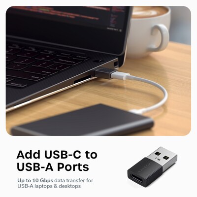 Satechi USB-A to USB-C Adapter, Space Black, 2/Pack (ST-A2TAUCC)