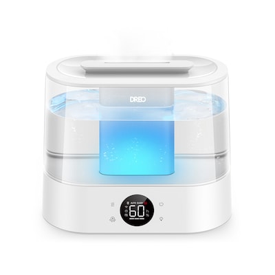 DREOUltrasonic Cool & Warm Mist Tabletop Humidifier, 300 sq. ft, White (DRHHM010S)