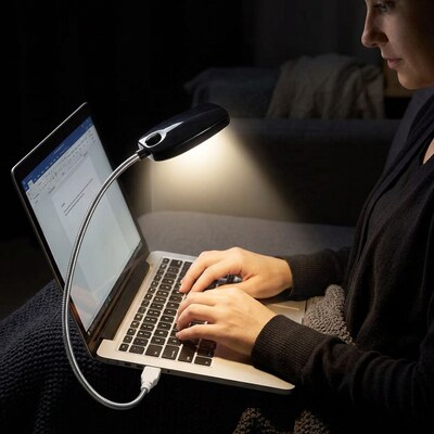 Excello Brands USB LED Flexible Light, Black, 3/Pack (USB-LED-LG-BK-3)