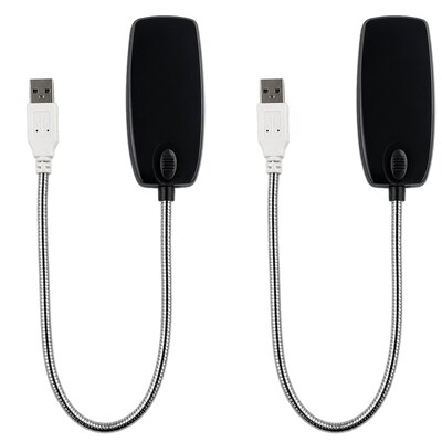 Excello Brands USB LED Flexible Light, Black, 2/Pack (USB-LED-LG-BK-2)