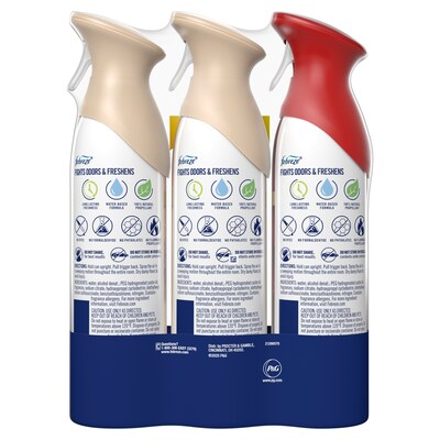 Febreze Air Mist Air Freshener Spray, Crisp Fall Breeze/Cuddle Weather/Baked Cinnamon Apple, 8.1 oz, 3/Pack (557980)