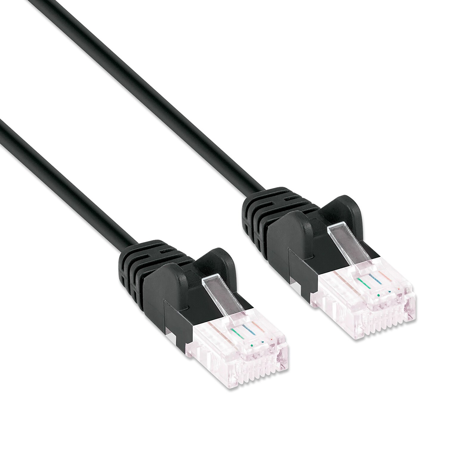Intellinet Network Solutions 1 ft. CAT-6/UTP Slim Network Patch Cable, Black (742443)