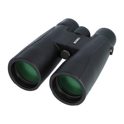 CARSON Makalu 12x50 Full-Size Roof-Prism Binoculars with Strap, Pouch, Caps & Cleaning Cloth, Black