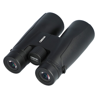 CARSON Makalu 12x50 Full-Size Roof-Prism Binoculars with Strap, Pouch, Caps & Cleaning Cloth, Black (MK-250)