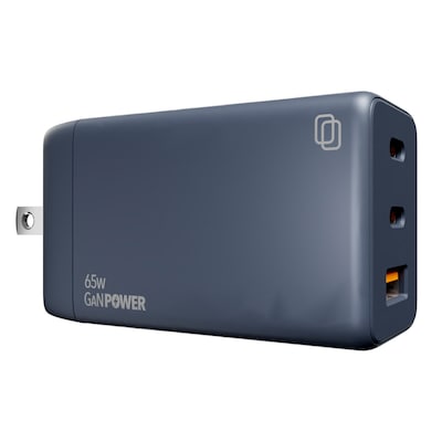 cellhelmet 3-Port GaN USB-C/A Wall Charger, 65W, Gunmetal Gray (PB-221)