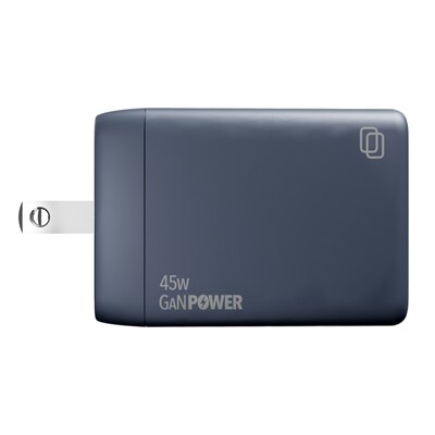 cellhelmet Dual-Port GaN USB-C/A Wall Charger, 45W, Gunmetal Gray (PB-220)
