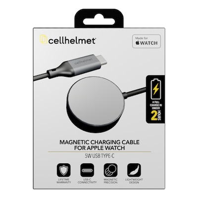cellhelmet Magnetic MiFi Certified Wireless Charger for Apple Watch, 5W, Gray (PW-231)