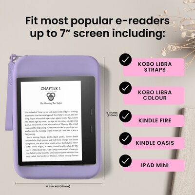 Strapsicle Large Clutch Sleeve for Select Kindle and Kobo E-Readers, Blush (CLUTCH1-BLUS-LARGE)